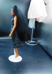 cher black silver v dress side a